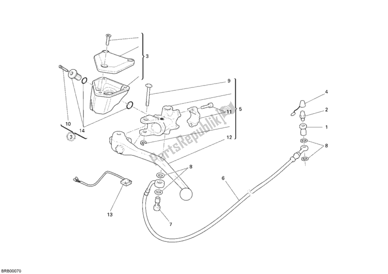 Toutes les pièces pour le Maître-cylindre D'embrayage du Ducati Superbike 999 R 2005